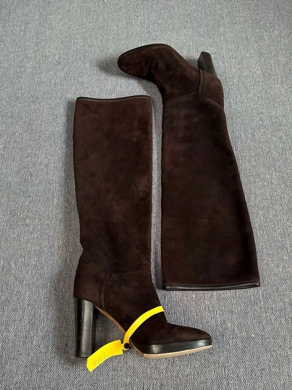 Loro Piana Dark Brown Suede Over-the-Knee Boot